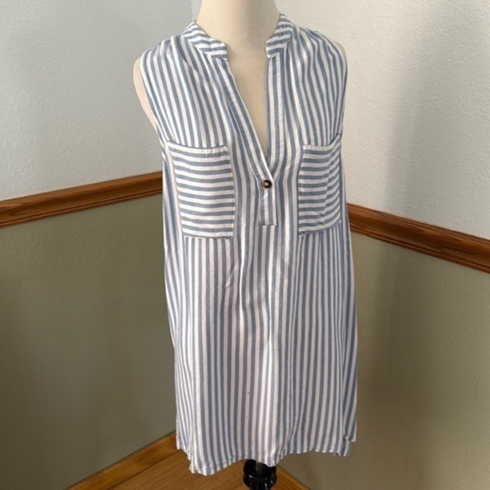 Show Me Your Mumu Blue Striped Sleeveless tunic XS